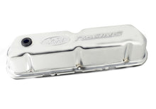 Load image into Gallery viewer, Ford Racing Embosses Logo Stamped Steel Valve Cover Chrome