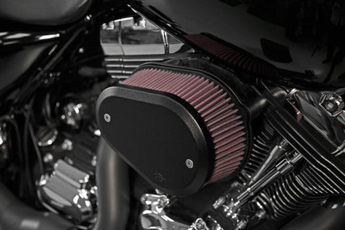 K&N Street Metal Intake System Flare - Black LG Capacity for Harley Davidson