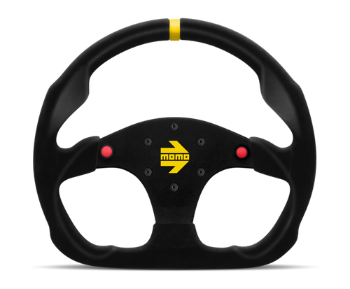 Momo MOD30 Buttons Steering Wheel 320 mm -  Black Suede/Black Spokes/1 Stripe