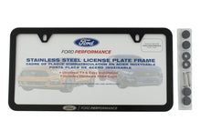 Load image into Gallery viewer, Ford Racing Ford Performance Slim License Plate Frame - Black Stainless Steel