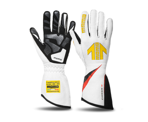 Momo Corsa R Gloves Size 12 (FIA 8856-2000)-White