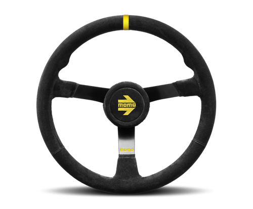 Momo MODN41 Steering Wheel 410 mm - Black Suede/Black Spokes/1 Stripe