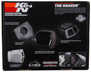 K&N Street Metal Intake System for 08-16 Harley Davidson Touring Models - Shaker Black